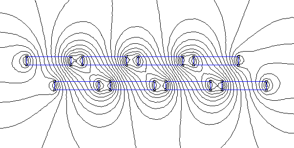 Магнитное поле модели магнитной муфты